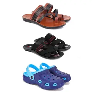 DRACKFOOT Men's Sandals | Lightweight Wear| Stylish & Easy to Wear For Men's GRT-SAN-(3-COMBO)-3151-3128-3019-8