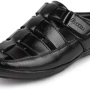 Bata Men's Black Sandals - 7 UK/India