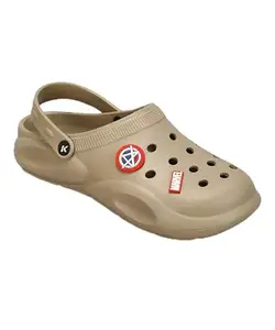 PARAGON Marvel Captain America EVMK10923 Men's Casual Beige Clogs | Stylish Waterproof, Lightweight Clogs for Men with Durable Anti-Skid Sole | Ideal for Outdoor Use