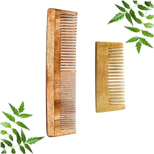 Small Shampoo And Dual Tooth Comb Combo | Handcrafted Herbal Comb For Hair Growth And Hair Fall,Dandruff,Frizz Control