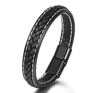 Fashion Frill Stylish Bracelet For Men Wristband Leather Bracelets For Men Boys Love Gifts Wristband Mens Jewellery