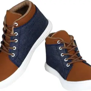 Men’s Walking, Running & Stylish Sports Shoes – Lightweight, Breathable & Comfortable Sneakers, Gym & Outdoor Use | 10 | Brown | Style 506