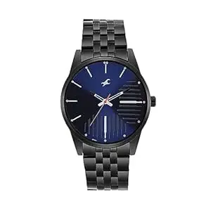 Fastrack Analog Blue Dial Men's Casual Stainless Steel Watch