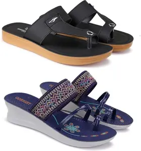 BERSACHE Extra Soft Classic Casual Flip Flops for Women with Regular wear | Ultra Soft & Flexibility Technology | HT-Flip Flop-6157-1947 Multicolor