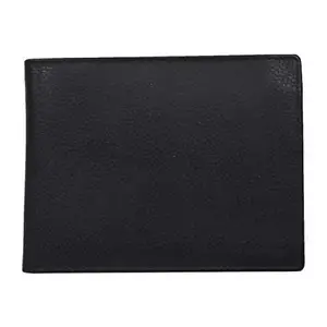 Leatherman Fashion LMN Genuine Leather Black Unisex Wallet with 3 Card Slots