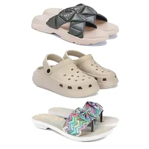 Women's Comfortable Sandal,Casual Lightweight Sandal for Everyday Wear | (COMBO-3)-1891-OO1-1966-7-EURO-38