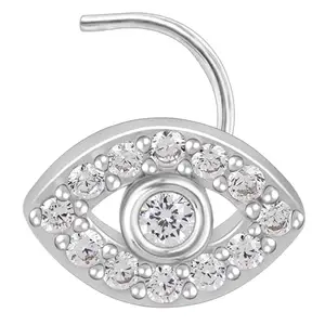 TOUCH925 Guardian Eye Silver Nose Pin | Silver Jewellery for Women | Gift for Women & Girls | with Certificate of Authenticity |