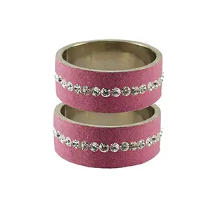 Vidhya Kangan Dark pink Stone Stud Brass Bangle ban9933-2.8