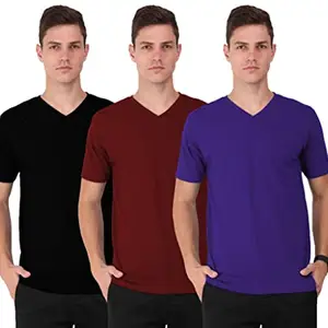 THE BLAZZE 0018 T-Shirts for Men(L,Combo_01)