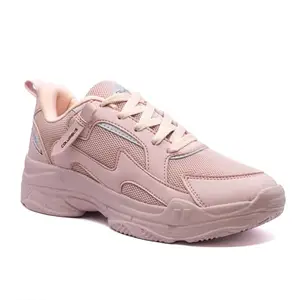 Columbus WALKGIRL Sports Shoe - Running Shoe| Walking Shoe| Training & Gym Shoe| Outdoors Shoe for Women's, (Peach & Maroon), UK5