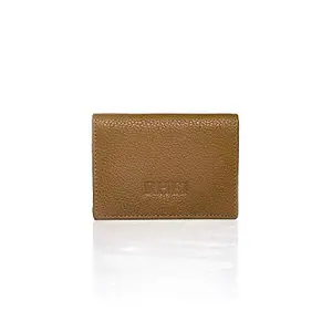 Rhei Women's Full Grain Leather Card Case (TAN)