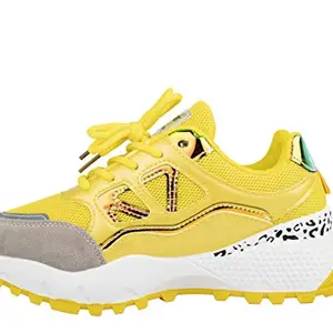 CASSIEY Sport Running Shoes for Womens and Girls- Yellow