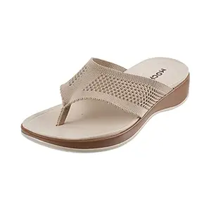 Mochi Women Beige Synthetic Sandals 4-Uk (37 EU) (32-974)