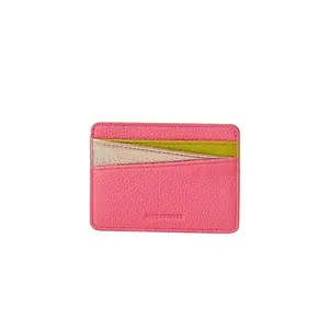 Accessorize London Women's Pink Curved Color Block Card Holder | Wallet for Women Stylish |Latest Ladies Small Wallet Purse |Purse for Women Handbag