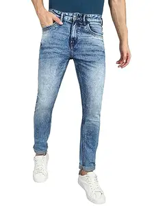 Urbano Fashion Men's Blue Slim Fit Heavy Washed Jeans Stretchable (jeanvs-47-blue-32)