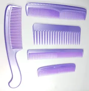 MJ Ragav 5 in 1 Comb Salon Comb Set For Hair Cutting/Men Grooming Hair Combs All Combs Set Of 5 (Blue)