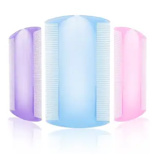 Ankita Lice Comb|Nits Removal Comb Narrow Teeth Plastic|Lice Remover Dandruff Dust Double Sided Teath|Tick Removal Tool|Narrow Teeth Comb for Kids, Women and Men, Color May Vary (One Size, 3, count)