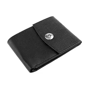 DA BARIO Men's Premium Magnet BI-FOLD Wallet (Black)