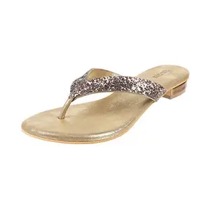 Mochi Womens Synthetic Antic Gold Slippers (Size (6 UK (39 EU))