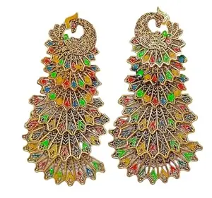 Fashion Thrill Peacock Earrings for Womens. (Colorful)