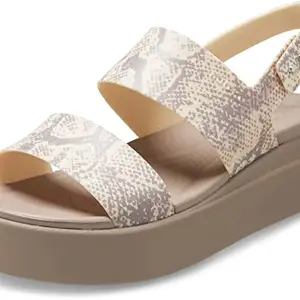 Crocs Women Vanilla/Multi Brooklyn Sandal 208241-1FR W8