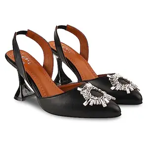 JM LOOKS Fashion Casual Attractive Design Spool Heel Fancy Solid Comfortable Sole For Womens & Girls