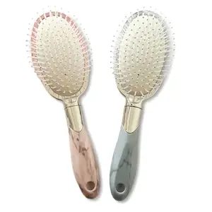 TIAMO Paddle oval Plastic hairbrush set of 2 for women and men with air cushioning for daily hair grooming