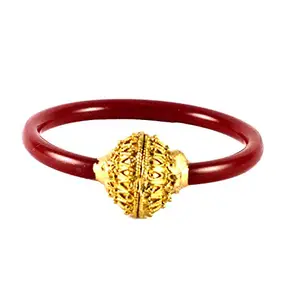 MAYA FASHION Red Plain Acrylic-Brass Bangle With Very Extra Large Size Elegant Extra Large Size Bangle | Perfect Fit for Plus Size banglesTrendy and Comfortable Fit for woman and girls | (Sku-ban1383)