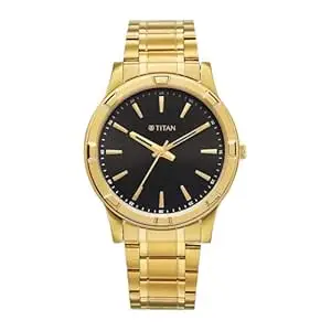 Titan Karishma Festive 3.0 Quartz Black Round Dial Men's Watch | Stainless Steel Strap Material | Watches for Men Analog - 10058YM01