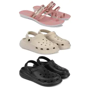 Women's Comfortable Sandal,Casual Lightweight Sandal for Everyday Wear | BT-(3-COMBO)-1944-OO1-O23-6-EURO-37