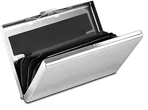 Stealodeal Silver RFID Blocking Metal Debit/Credit/ATM 6 Slots Men & Women Card Holder Wallet