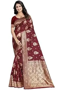 Shasmi Women's Banarasi Saree Pure Kanjivaram Silk Saree Soft new ladies 2026 Design Wear Sarees Latest Cotton Party Sari collections With Blouse Piece for Wedding sadi (SAM SAN EAGLE-3)