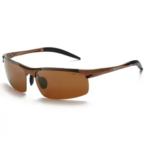 Visit the grey jack Store grey jack Al-Mg Sports Polarized Sunglasses Classic Rectangle Half Frame Sun Glasses S8177