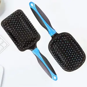 Hair Brushset of 2 with Strong & Flexible Nylon Bristles having Anti-static Ball Tips, Straightening, Smoothing, Detangling Hair, Ideal for Men & Women