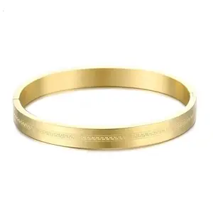 MEENAZ Bracelet for Men brother boyfriend gents Fashion Rose gold Bracelet for Boys Stainless Steel stylish hand cuff Gold Kada for men Cuff accessories golden mens Bracelets open kada adjustable 592