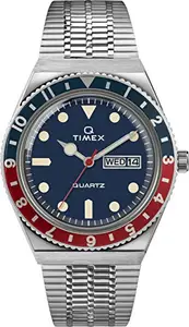 TIMEX 3 Hands Men's Analog Blue Dial Coloured Quartz Watch, Round Dial with 38 mm Case Width - TW2T80700U9