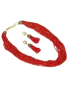 Latest Stylish Stone Studded Jewellery Set for Women |Festive Wedding Party Necklace Earrings|JS_185|