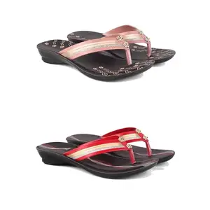 Women's Sandals | Lightweight Wear| Stylish & Easy to Wear For Women'S PCV-SAN-(2-COMBO)-1956-1958-8