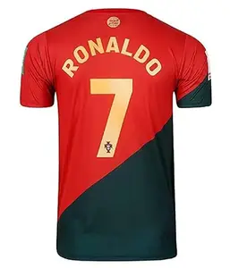 Generic Positive Sports Cristiano Ronaldo 7 Football Jersey with Back Print 2023 (X-Large, Red)