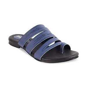 SOLE HEAD Blue Flats Women Sandal