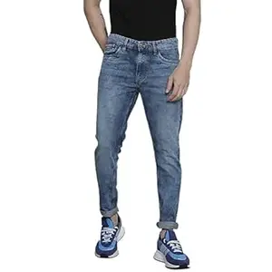 The Indian Garage Co Men Slim Fit Solid Mid-Rise Stretchable Jeans