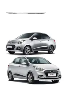 AUTOSMARTLOOK® Chrome Trunk Garnish for Car | Dicky Trim Rear Boot Patti Upper Compatible with Hyundai Xcent (2014 to Present) Type-1 & 2