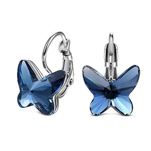 Shining Diva Fashion Italian Designer Copper Earrings for Women (Blue)(9794er)