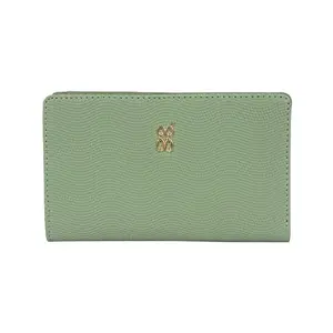 Baggit Women Green Wallet Small Size | Ladies Stylish Purse Bag | Credit Card Money Holder