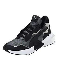 Puma Women's Provoke XT UNTMD WN S Black-Metallic Silver Mid Boot-3 Kids UK (19443202)