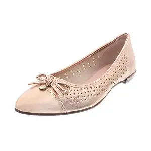 Mochi Women Fashion Ballerinas Rose Gold UK/4 EU/37 (31-1159)