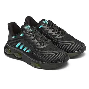 ASIAN Men's Superkick-02 Sports Running,Walking Shoes with Extra Max Cushion Technology | Memory Foam Insole Lace-Up Shoes for Men's & Boy's Black