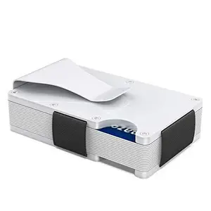 Stealodeal Silver Metal Unisex Card Holder (S-77 SILVER ATM)