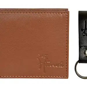 Hawai Men's Wallet Leather with Key Chain (LWFM275_Tan)