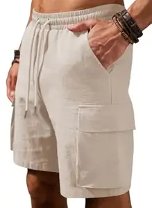 Leriya Fashion Cotton Cargo Shorts for Men | Cargo Men Short's | Casual Comfort Black Bermuda Pant Shorts | Breathable Chino Half Pant Short's | Perfect for Beach & Summer Outfits